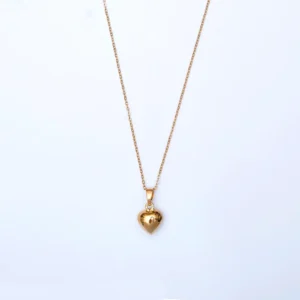 Gold Heart Pendant Necklace
