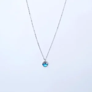 Ocean Blue Crystal Pendant Necklace for Women – Elegant Jewelry | Zevel